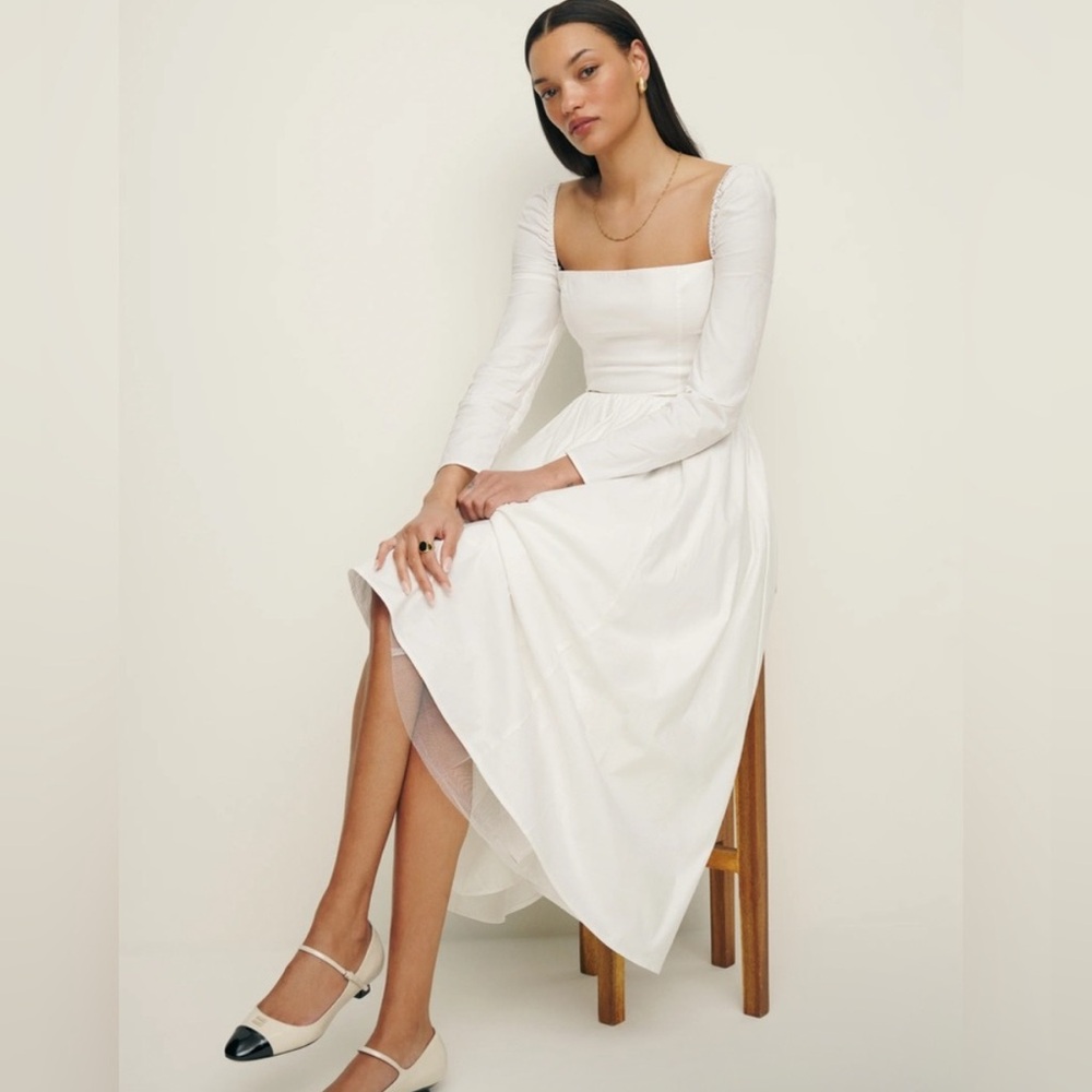 Reformation Elly Dress white Sz 12